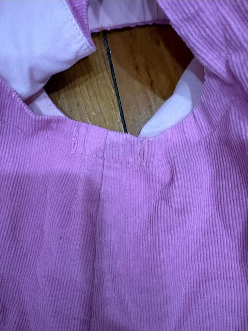 Girls Sleeveless Pink Corduroy Pinafore Dress